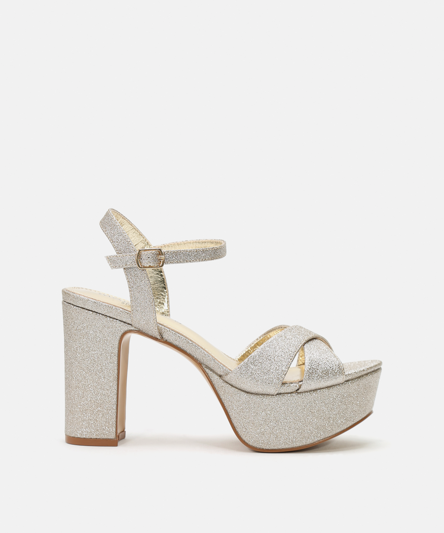 Sandalias plataforma glitter image number null